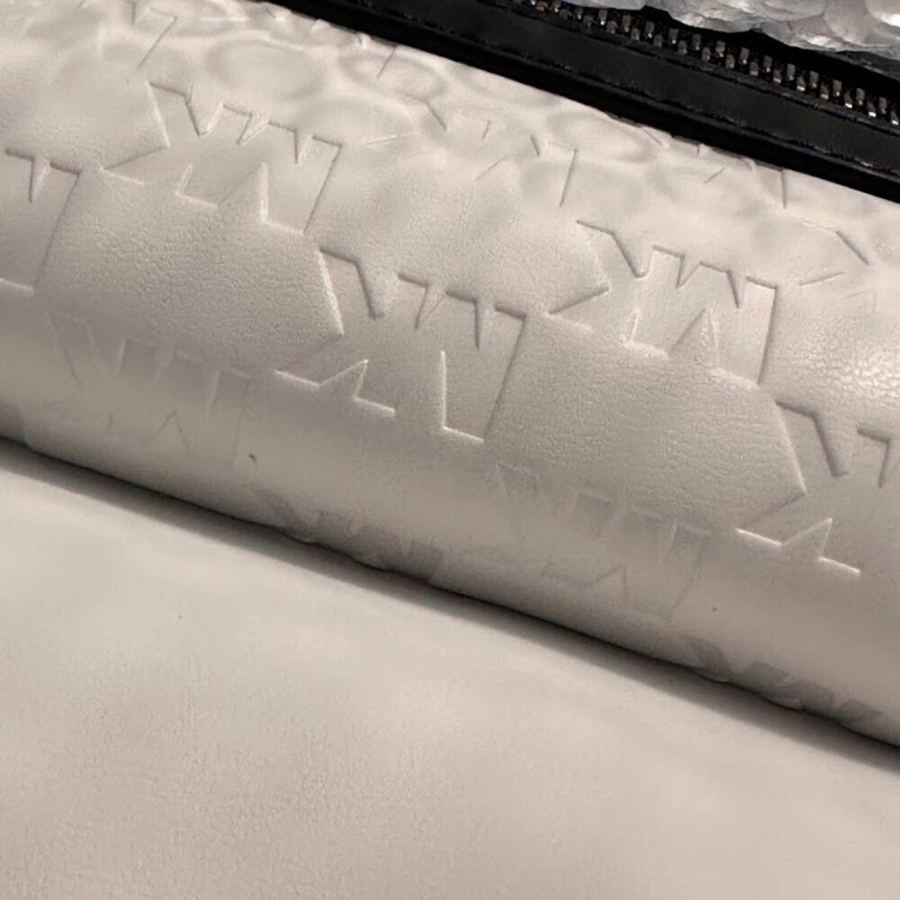Michael Kors Bright White & Black Cooper Logo Embossed Backpack NWT - Picture 13 of 16